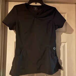 Cherokee Black V-Neck Short Sleeve Scrub Top